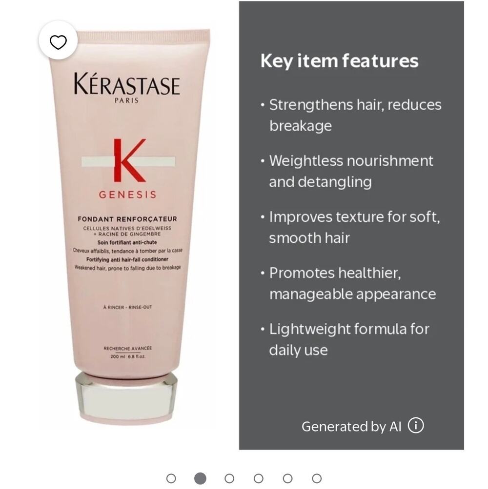 NWOB Kerastase Genesis Fondant Renforcateur Fortifying Conditioner 6.8 oz 200 ml